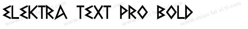 Elektra Text Pro Bold字体转换